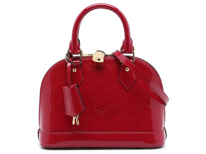 Bolso Satchel Alma BB Louis Vuitton Monogram Vernis Rojo Roja