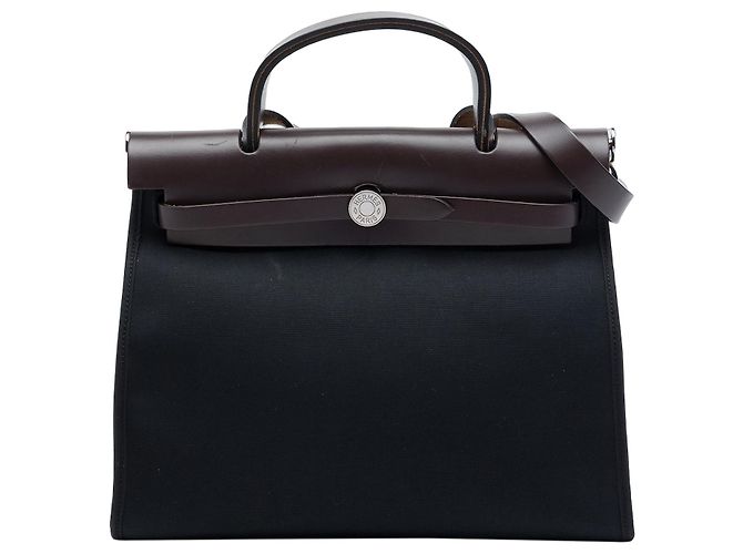 Borsa Hermès Toile Herbag Zip 31 nera Nero