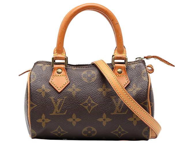 Borsa Louis Vuitton Monogram Mini Speedy HL Marrone