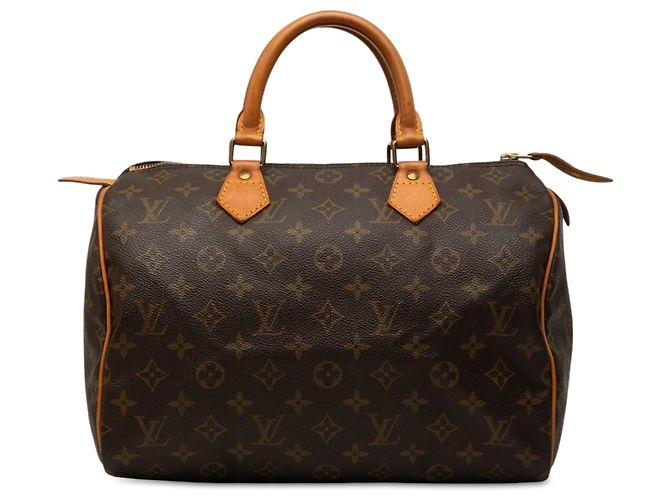Bolsa Boston Louis Vuitton Monogram Speedy 30 Castanha Marrom
