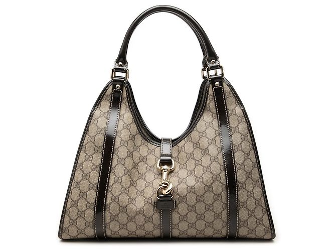 Gucci GG Supreme Jackie Joy Bardot Schultertasche Beige