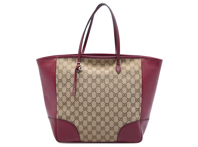 mala Bree Gucci em tela GG e couro de bezerro bege
