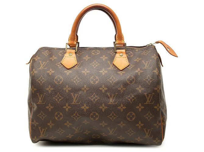 Bolsa Boston Louis Vuitton Monogram Speedy 30 Castanha Marrom