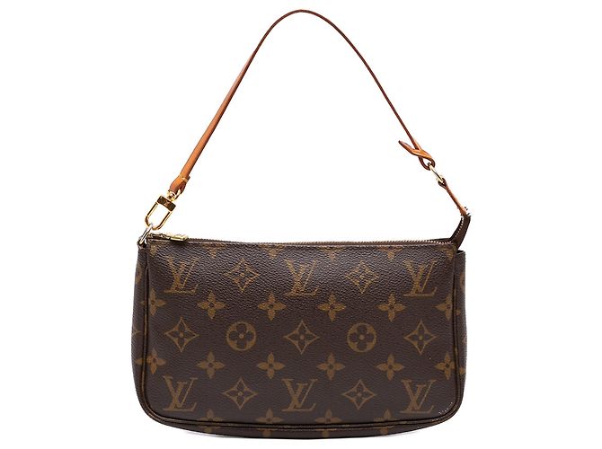Borsa a tracolla Louis Vuitton Monogram Pochette Accessoires Marrone