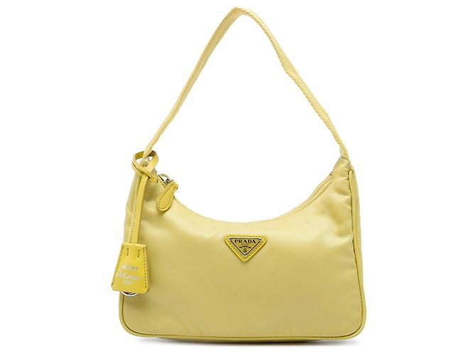 Borsa a tracolla Prada Mini Tessuto Re Edition 2000 Gialla Giallo