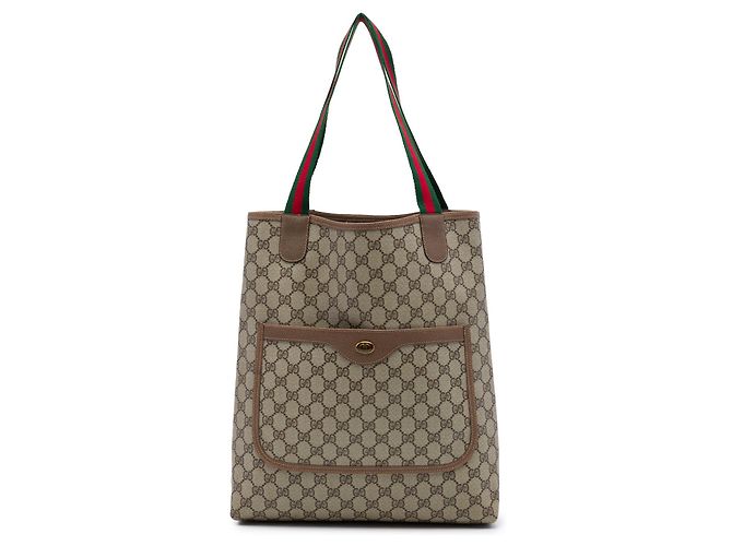 mala Gucci GG Supreme Web Bege