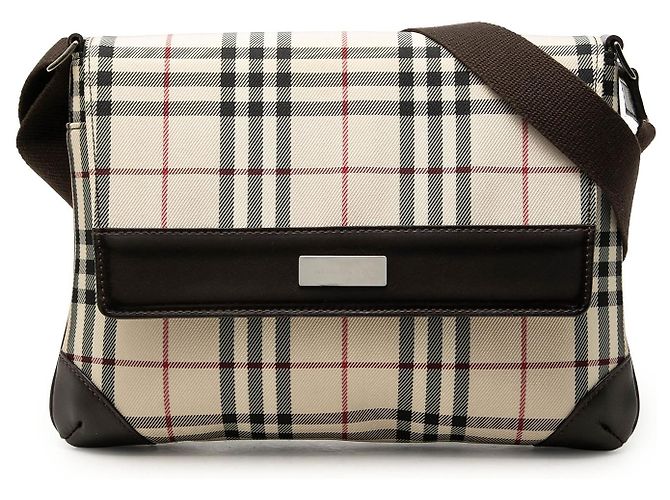 Borsa a tracolla Burberry House Check Canvas Beige