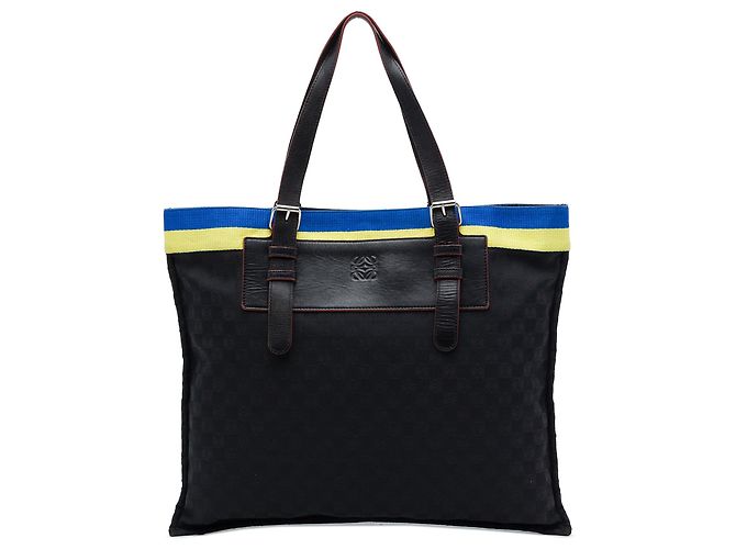 Borsa Tote LOEWE Anagram Canvas Nera Nero