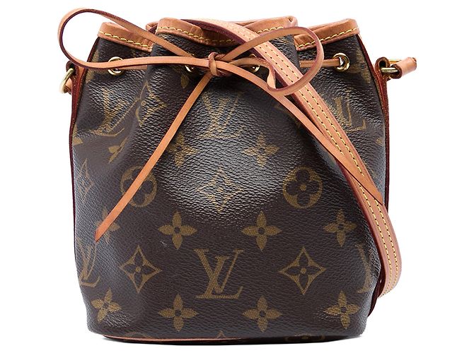 Borsa a secchiello Louis Vuitton Monogram Nano Noe Marrone