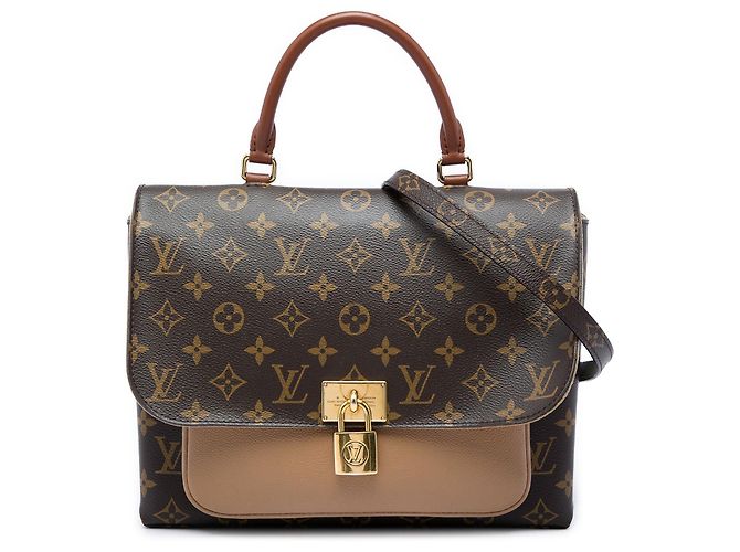 Sac Satchel Louis Vuitton Monogram Marignan Marron