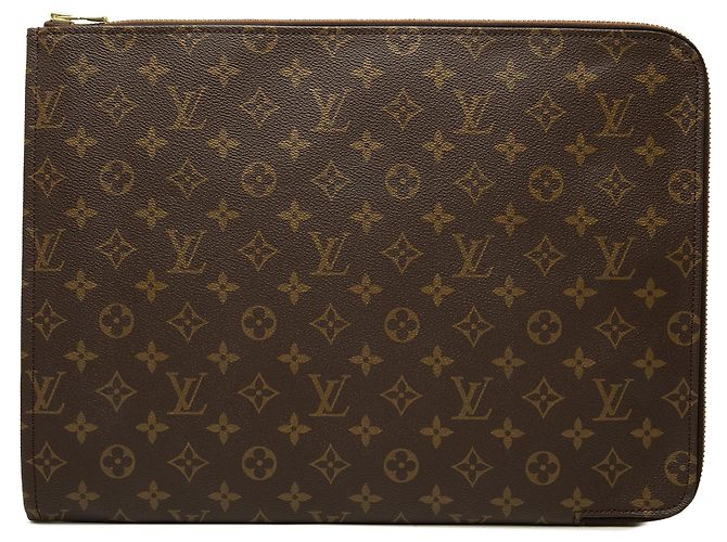 Borsa Business Portfolio Louis Vuitton Monogram Poche Documents Marrone