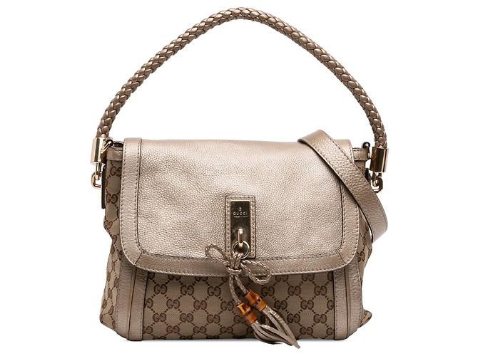 Bolsa Bella Gucci GG Canvas Bege