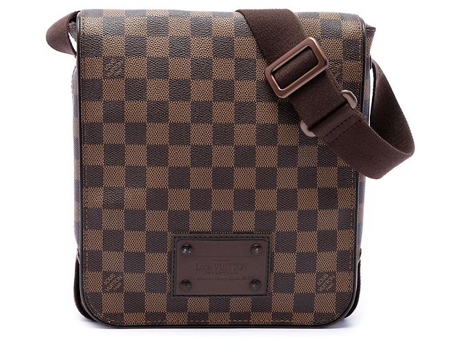Borsa a tracolla Louis Vuitton Damier Ebene Brooklyn PM Marrone