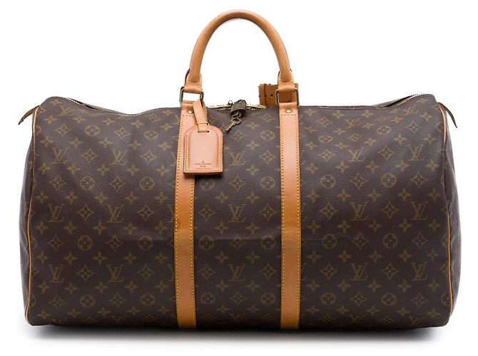 Borsa da viaggio Louis Vuitton Monogram Keepall 55 Marrone