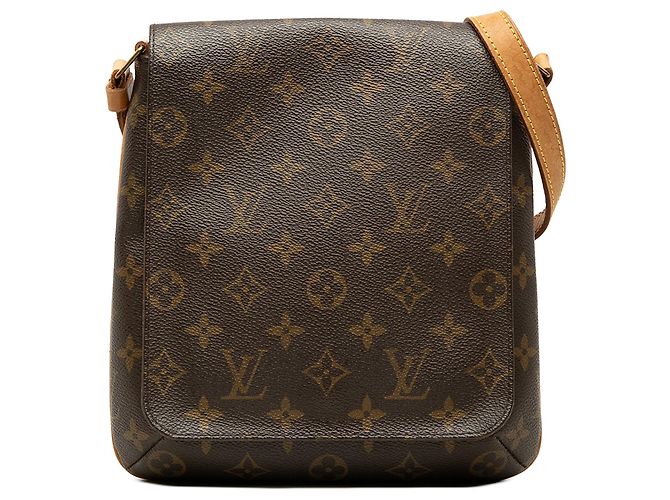 Bolsa de Ombro Louis Vuitton Monogram Musette Salsa PM Castanha com Alça Curta Marrom