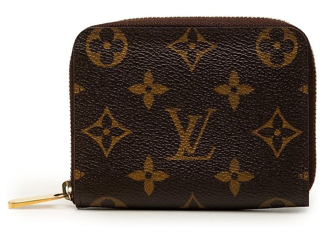 Porta-moedas Zippy Monogram Louis Vuitton Castanho Marrom