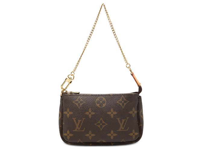 Sac à main Louis Vuitton Monogram Mini Pochette Accessoires Marron