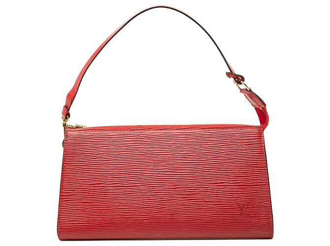 Borsa a tracolla Louis Vuitton Epi Pochette Accessoires rossa Rosso