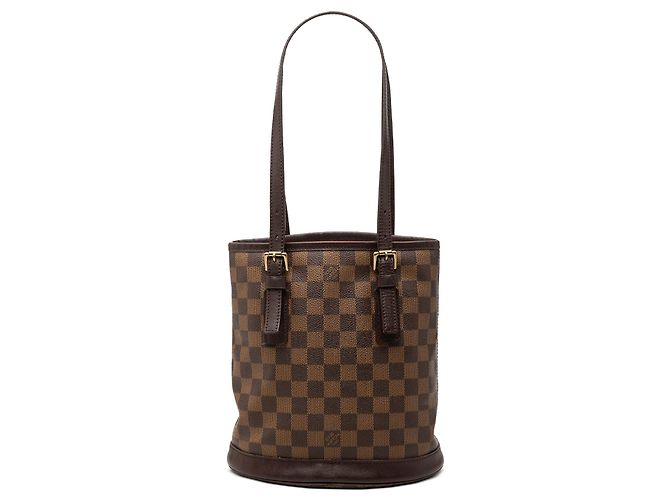 Bucket Borsa Secchiello Louis Vuitton Damier Ebene Marais Marrone