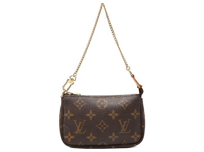 Borsa a mano Mini Pochette Accessoires Louis Vuitton Monogram Marrone
