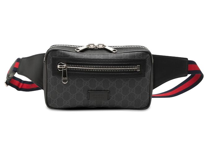 Bolso cinturón Gucci GG Supreme Web negro