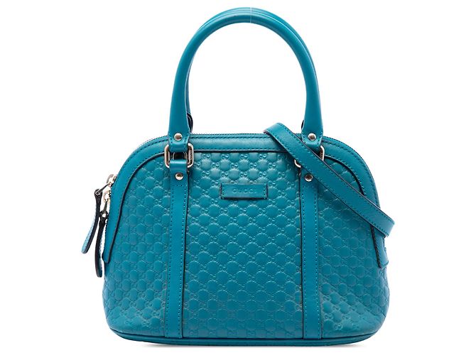Blue Gucci Mini Microguccissima Dome Satchel
