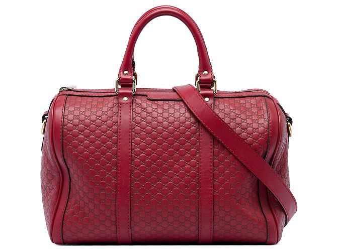 Borsa Boston Joy Medium Microguccissima rossa Gucci Rosso