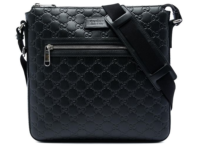 Borsa a tracolla Gucci Guccissima nera Nero