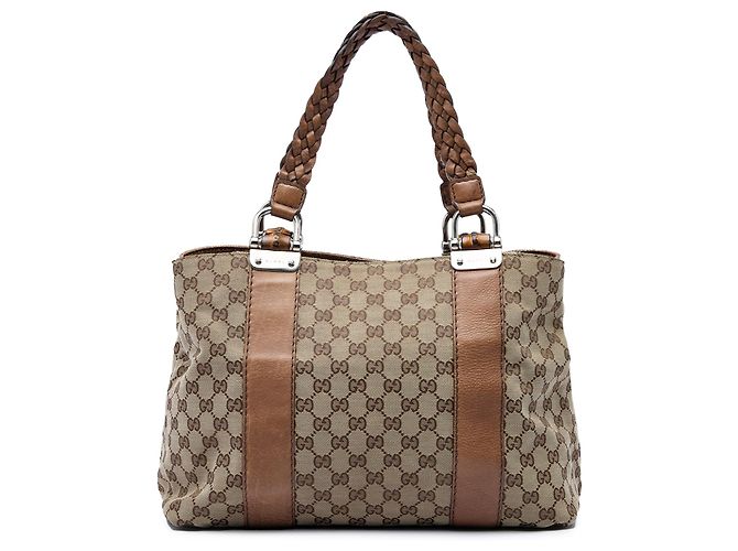 Tote Gucci Medium GG Canvas Bamboo Libeccio Bege
