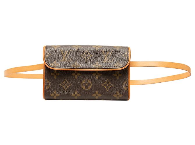 Bolso cinturón Louis Vuitton Monogram Pochette Florentine Marrón Castaño