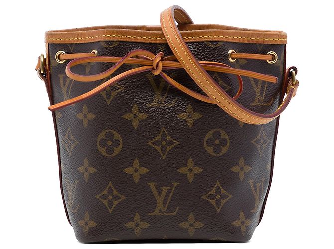 Borsa a secchiello Louis Vuitton Monogram Nano Noe Marrone