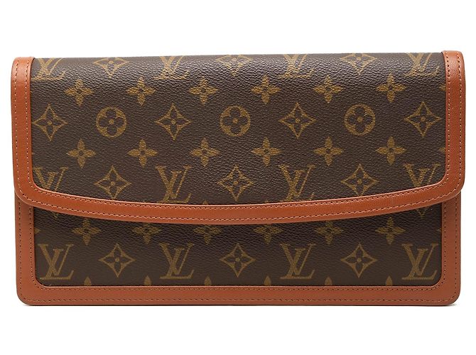 Louis Vuitton Monogram Pochette Dame GM Clutch Bag braun