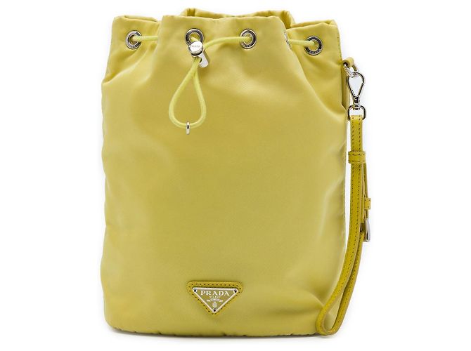 Bolso de Cordón Prada Tessuto Amarillo