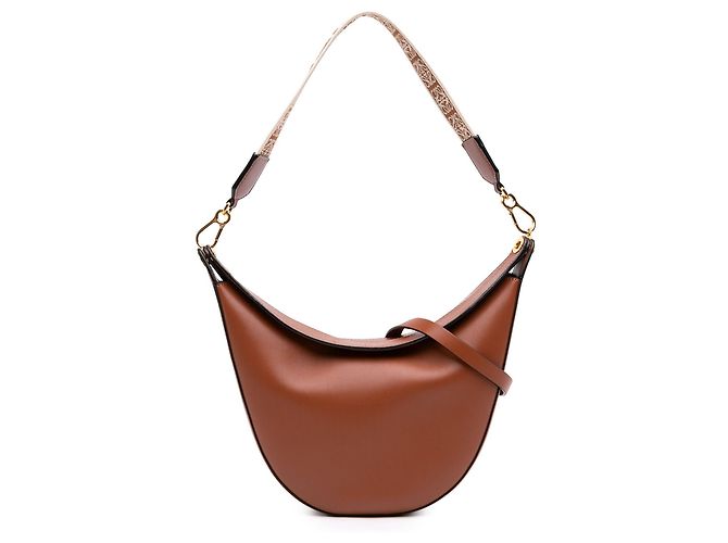 Bolsa Luna Hobo Small em couro marrom LOEWE