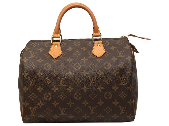 Borsa Boston Louis Vuitton Monogram Speedy 30 Marrone