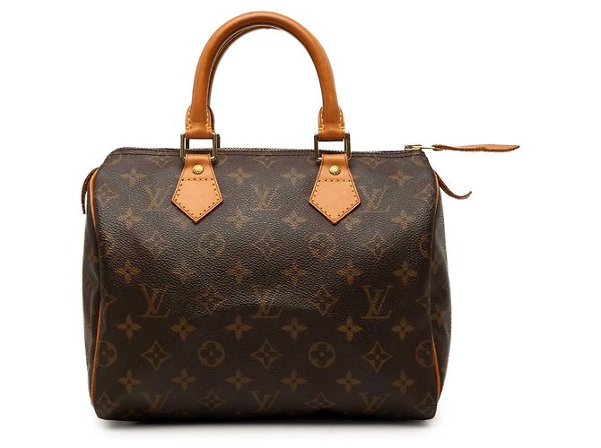 Bolsa Boston Louis Vuitton Monogram Speedy 25 Castanha Marrom