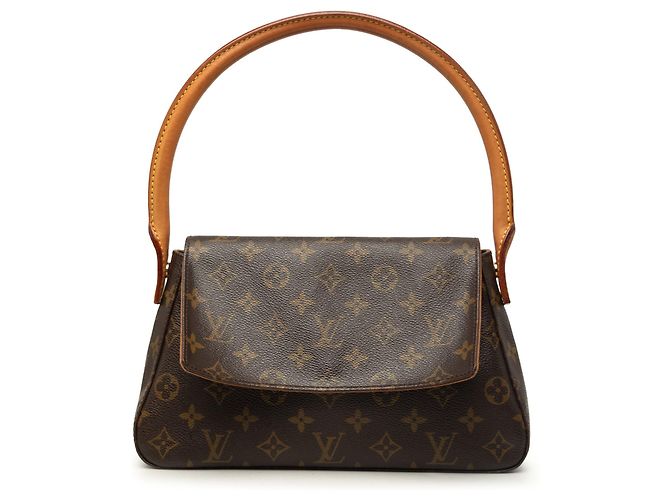Borsa a tracolla Mini Looping Monogram Louis Vuitton marrone
