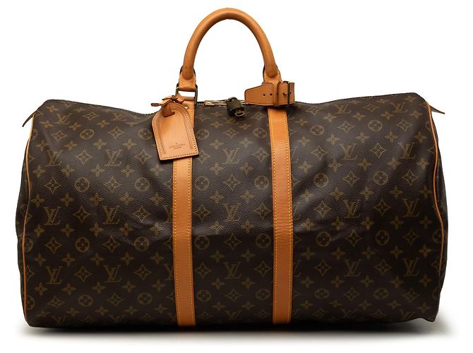 Mala de Viagem Louis Vuitton Monogram Keepall 55 Castanha Marrom