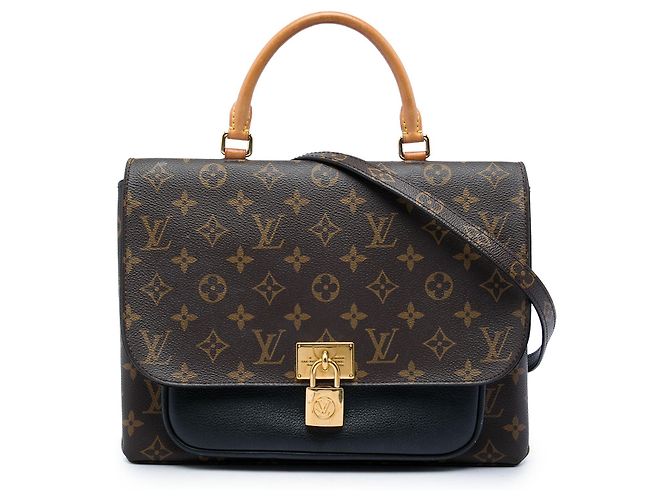 Bolsa Satchel Louis Vuitton Monogram Marignan Castanha Marrom
