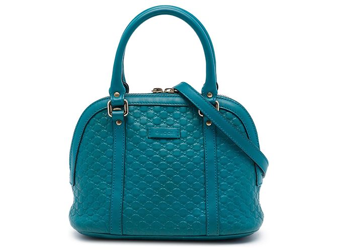Bolsa Dome Mini Microguccissima Azul Gucci
