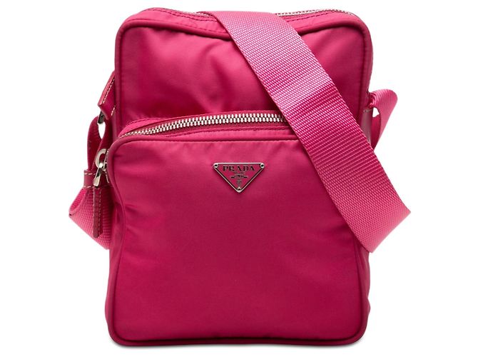 Sac crossbody Prada Tessuto à fermeture éclair Rose