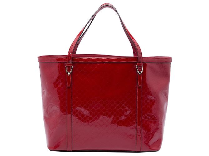 Bolso Tote Nice Gucci Microguccissima de charol rojo Roja