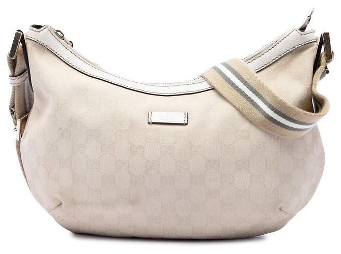 Sac crossbody Gucci GG Canvas Web blanc