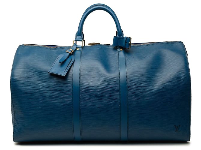 Sac de voyage Louis Vuitton Epi Keepall 50 Bleu