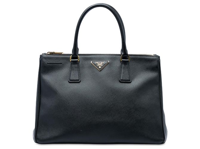 Borsa Prada Medium Saffiano Lux Galleria Double Zip Nera Nero
