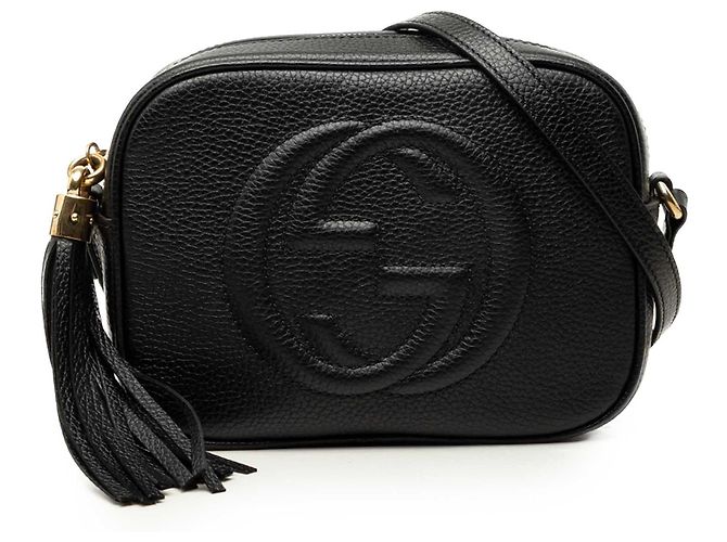 Borsa a tracolla Soho Disco Gucci in vitello nero