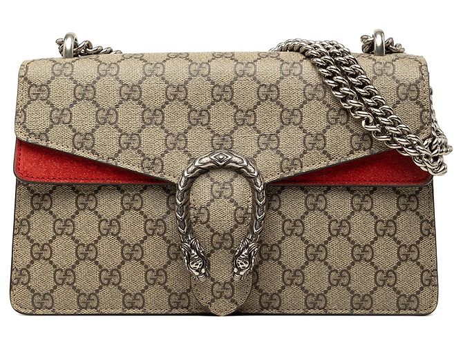 Borsa a tracolla Gucci Dionysus Medium GG Supreme Rossa Rosso