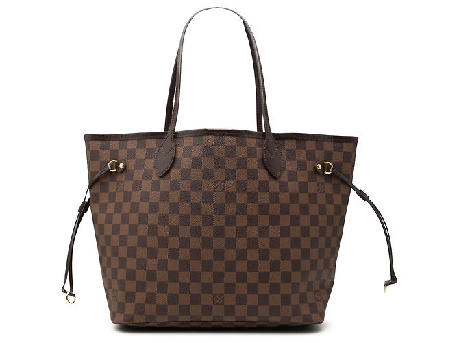 Sac cabas Louis Vuitton Damier Ebene Neverfull MM marron