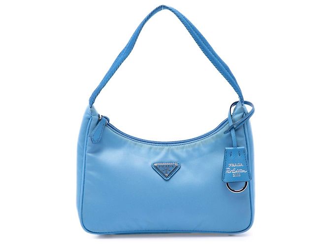Borsa a tracolla Prada Mini Tessuto Re Edition 2000 Blu