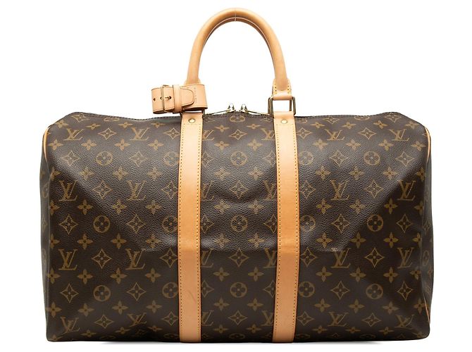 Borsa da viaggio Louis Vuitton Monogram Keepall 45 Marrone